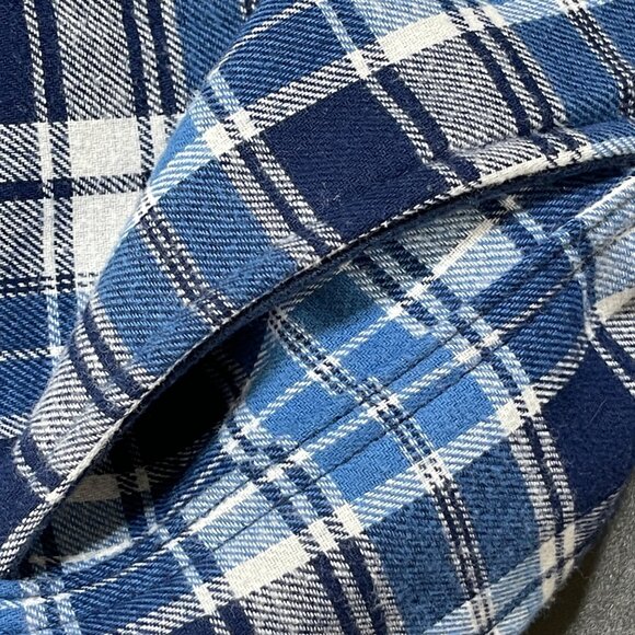 Weatherproof Men's Jacket Flannel Shacket Blue Plaid XL Extra Large - Picture 6 of 6